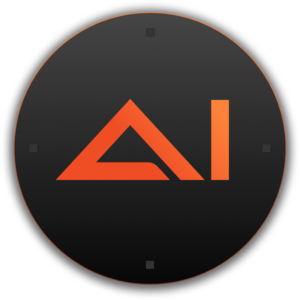 Airrived logo centered within a circular interface representing the core of an agentic system.